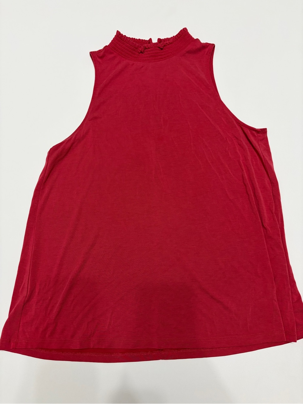 LOFT Red Sleeveless Mock Neck Tank Sz s comfy business casual office wear